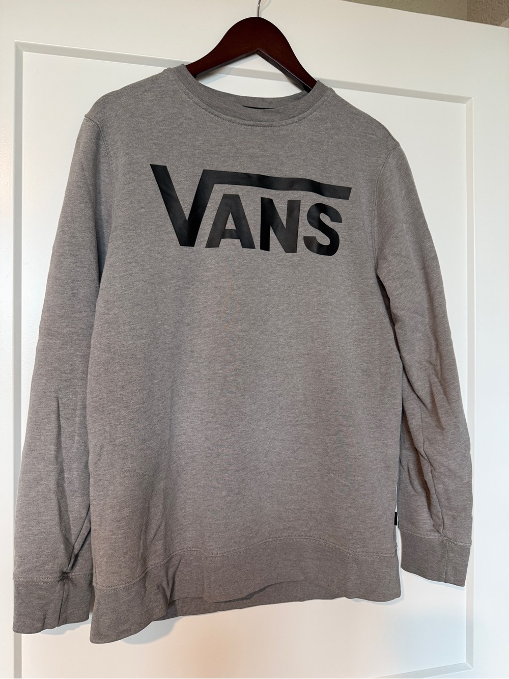 Vans Gray Crewneck Sweatshirt with Black Logo